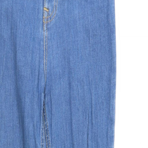 F&F Womens Blue  Denim Tapered Jeans Size 8 L28 in