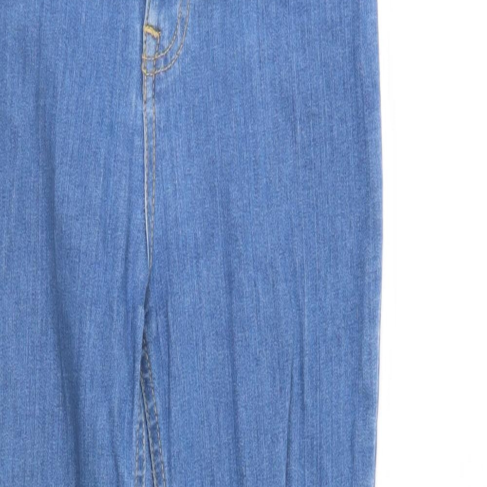 F&F Womens Blue  Denim Tapered Jeans Size 8 L28 in
