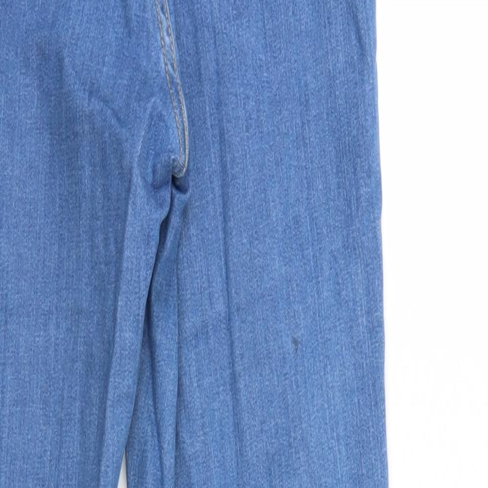 F&F Womens Blue  Denim Tapered Jeans Size 8 L28 in