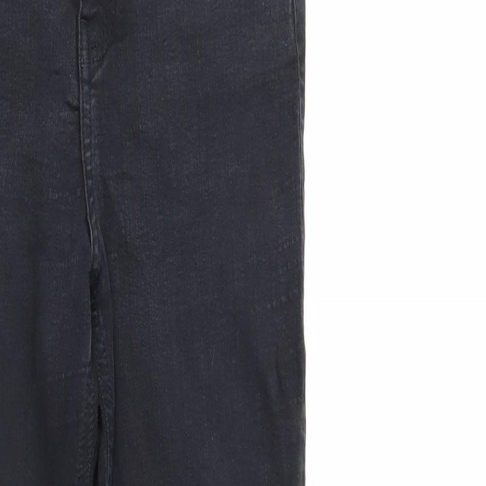 Top Shop Mens Black  Denim Straight Jeans Size 26 L32 in