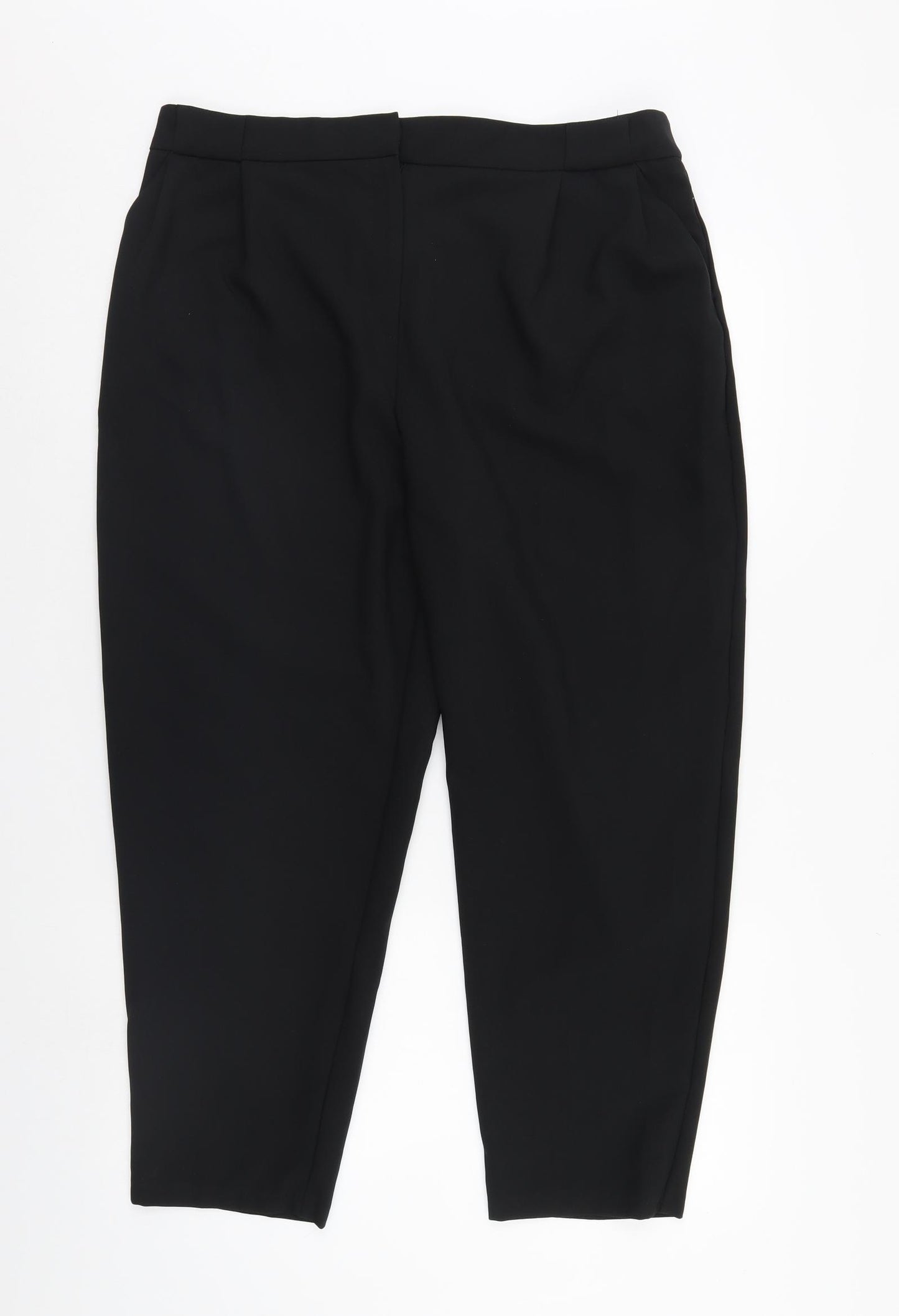 ASOS Womens Black   Cropped Trousers Size 16 L24 in