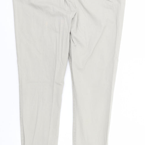Papaya Womens Ivory   Chino Trousers Size 14 L30 in