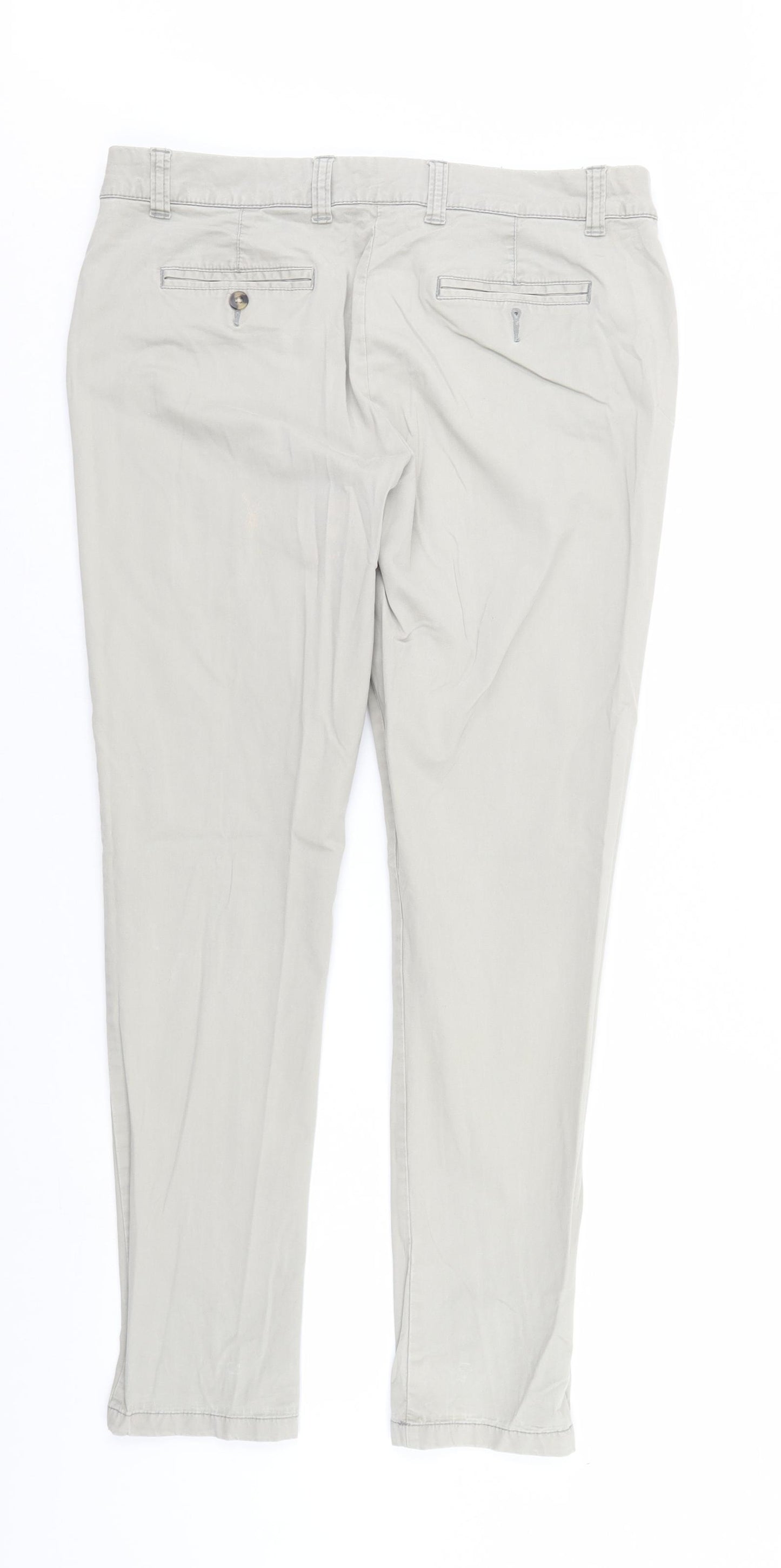 Papaya Womens Ivory   Chino Trousers Size 14 L30 in