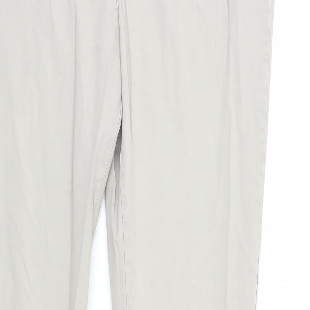 Papaya Womens Ivory   Chino Trousers Size 14 L30 in