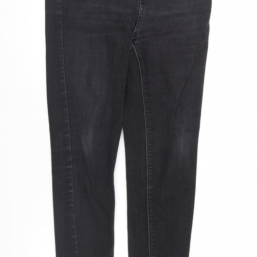 Denim & Co. Womens Black  Denim Tapered Jeans Size 12 L28 in - Elastic Waist