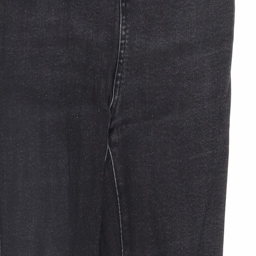 Denim & Co. Womens Black  Denim Tapered Jeans Size 12 L28 in - Elastic Waist
