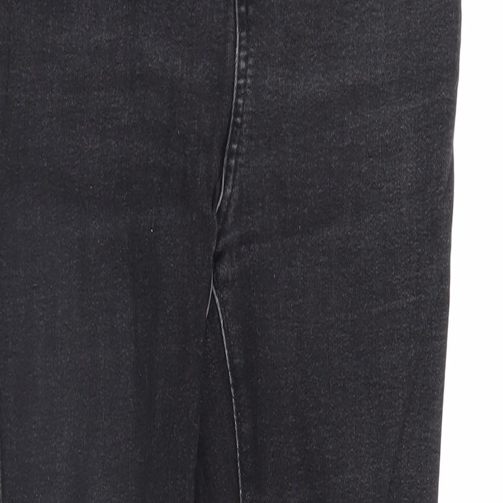 Denim & Co. Womens Black  Denim Tapered Jeans Size 12 L28 in - Elastic Waist