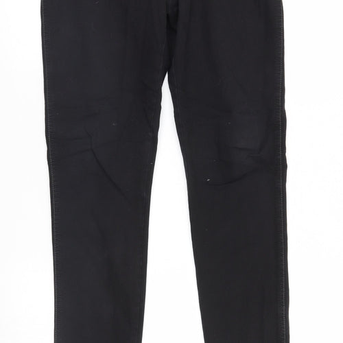 Cherokee Womens Black  Denim Straight Jeans Size 12 L30 in - Elastic Waist