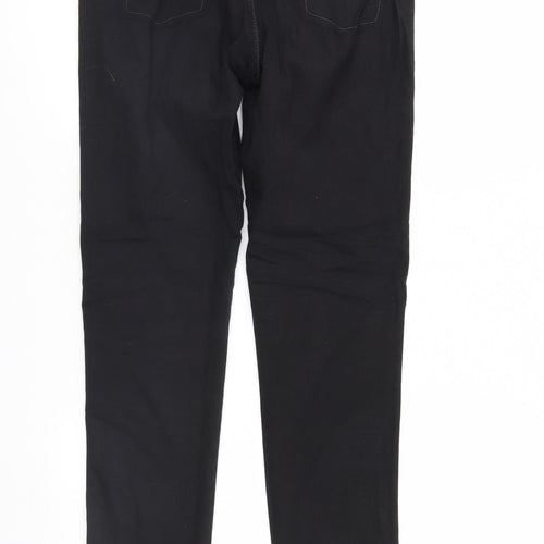 Cherokee Womens Black  Denim Straight Jeans Size 12 L30 in - Elastic Waist