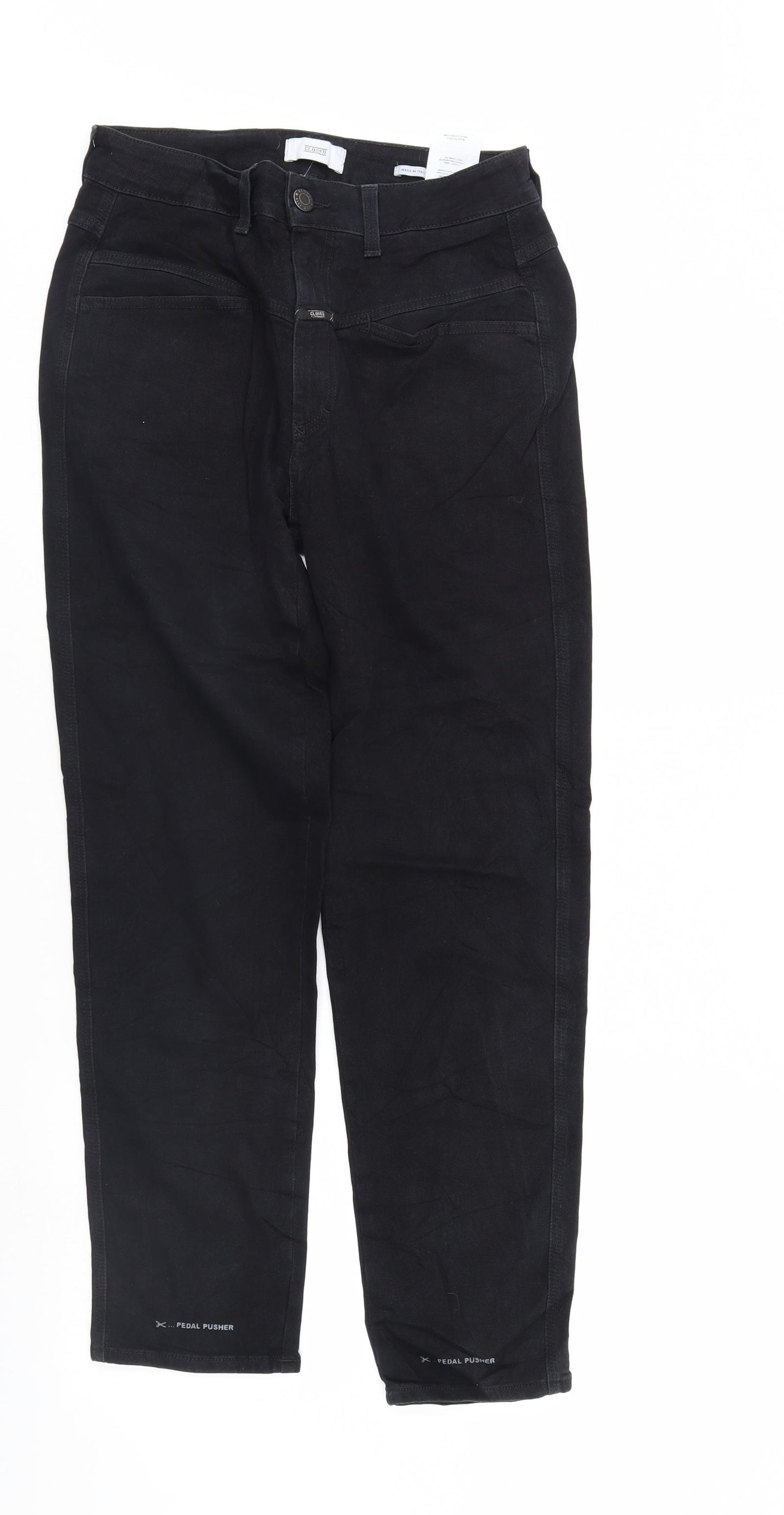 Closed Womens Black  Denim Straight Jeans Size 16 L29 in - Elastic Waist