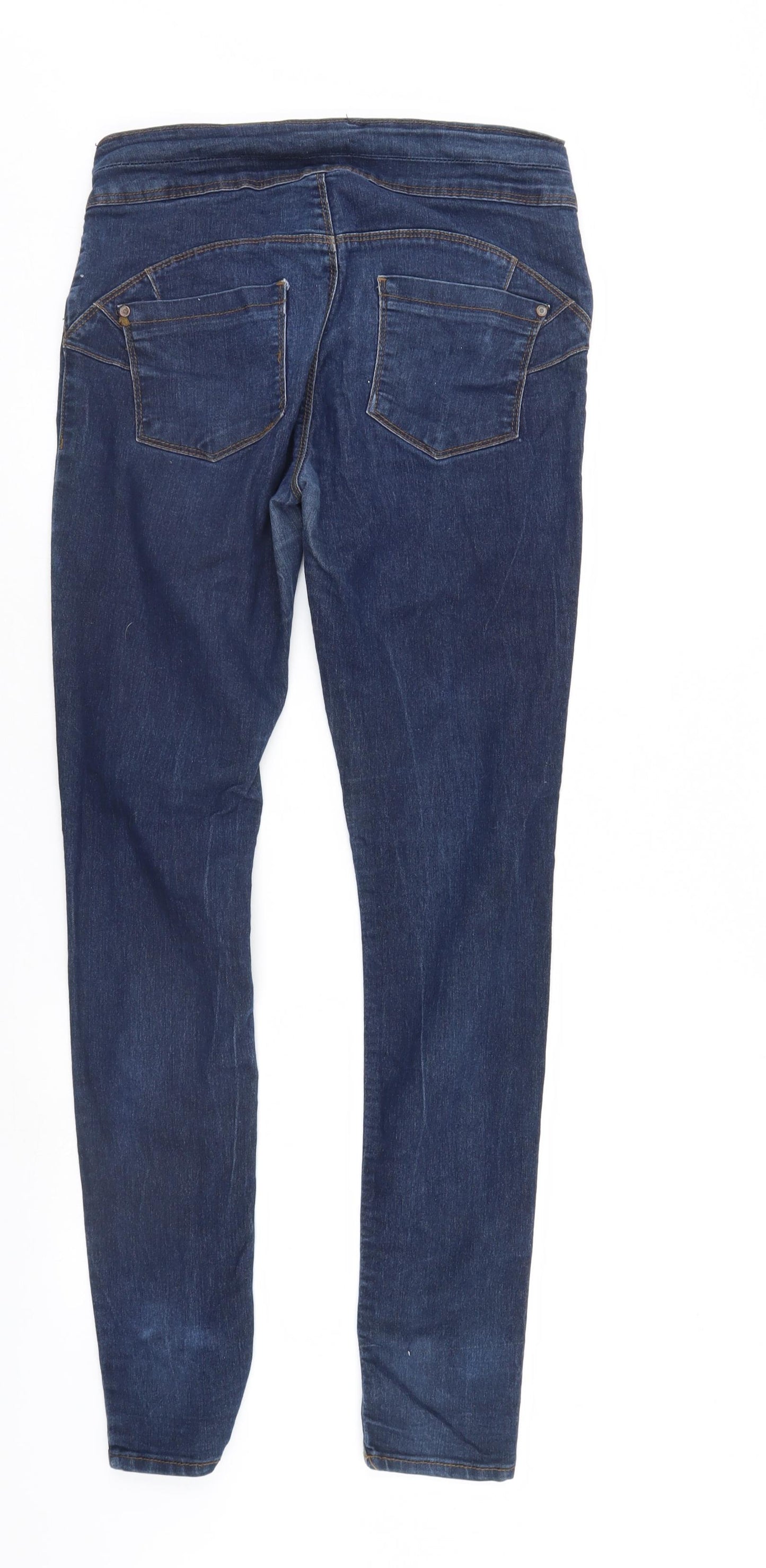 Denim & Co. Womens Blue  Denim Tapered Jeans Size 12 L32 in