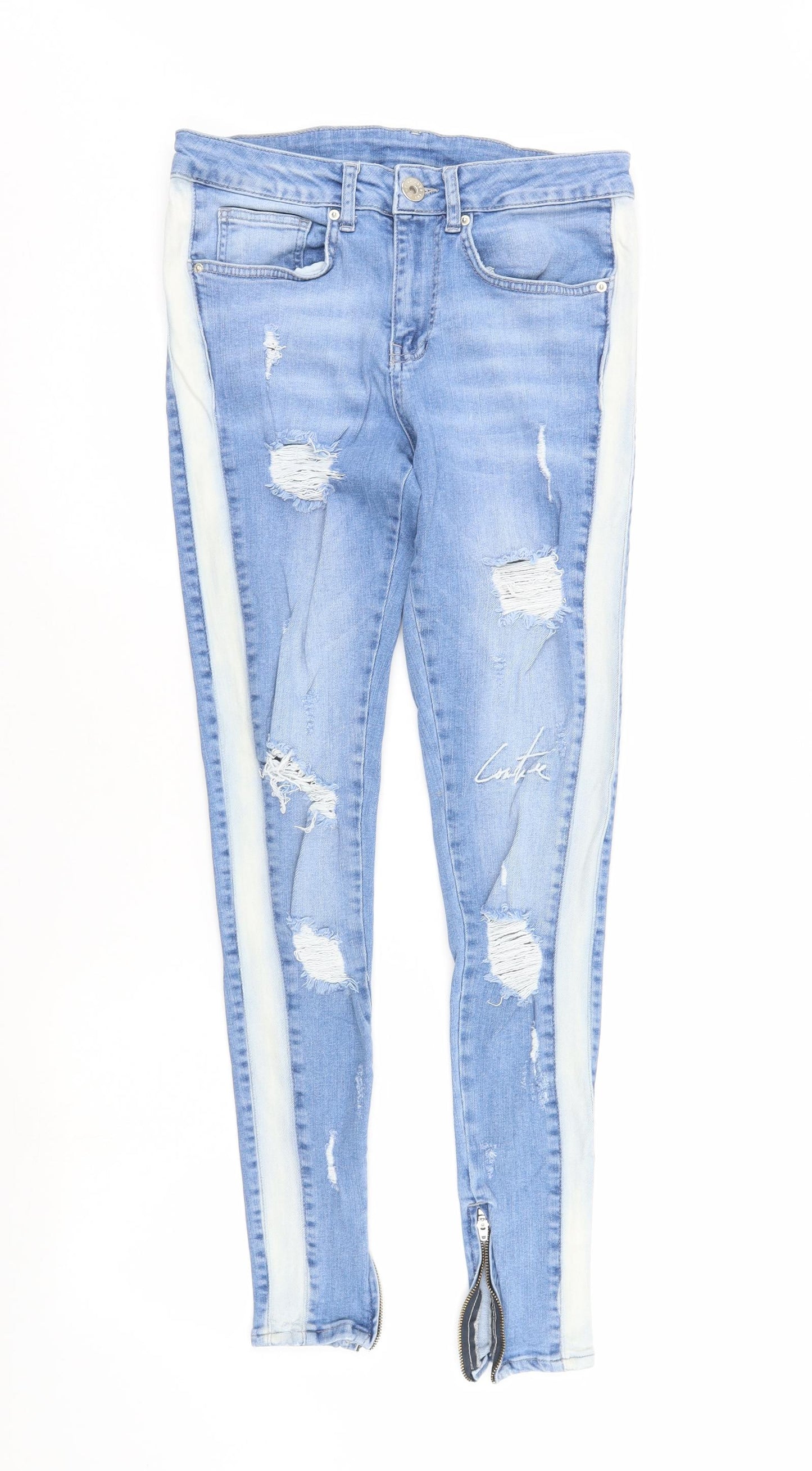 The Couture Club Mens Blue  Denim Tapered Jeans Size 28 L29 in