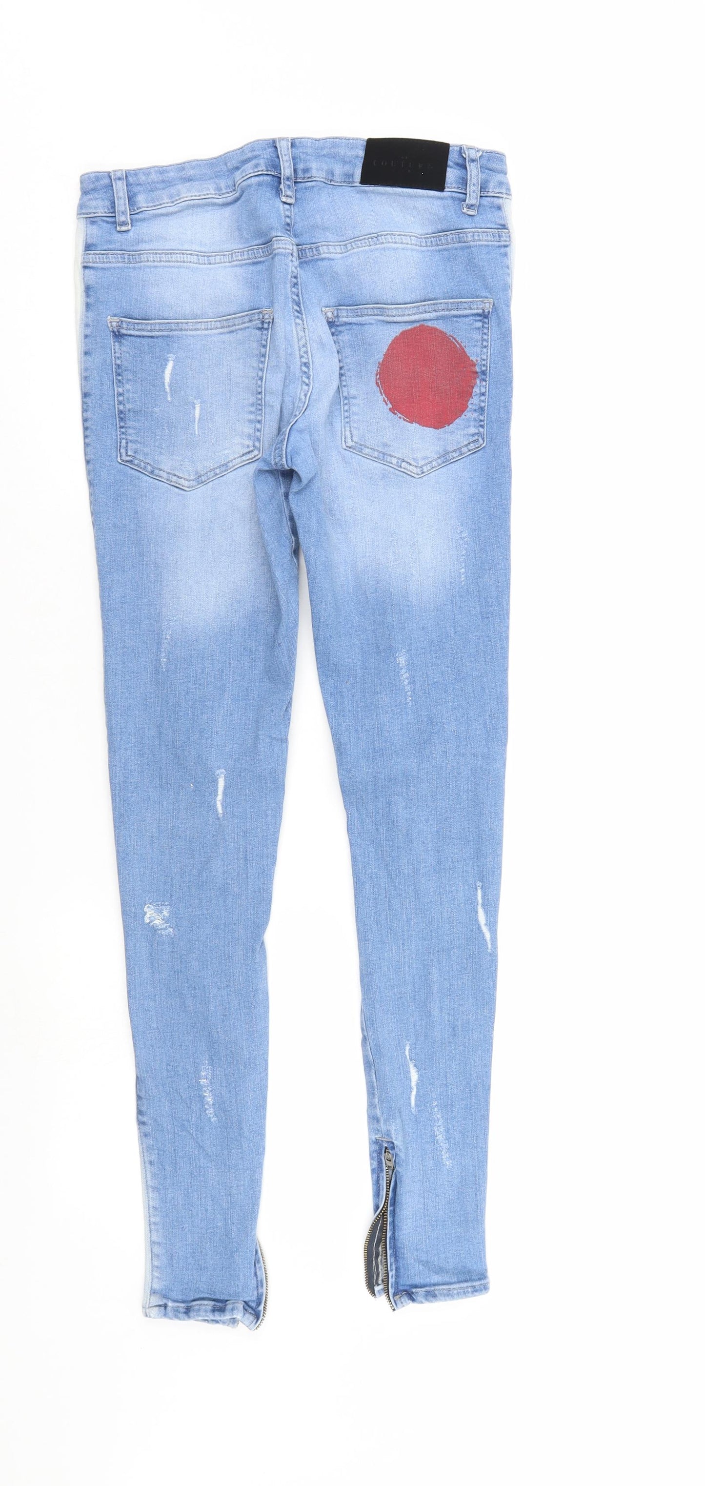 The Couture Club Mens Blue  Denim Tapered Jeans Size 28 L29 in