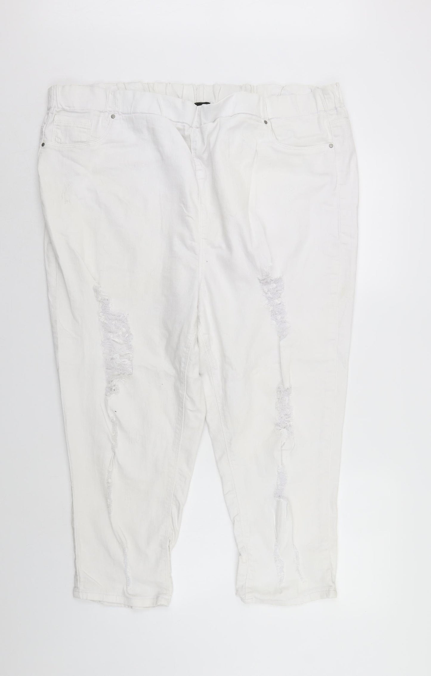 Love yours Womens White  Denim Cropped Jeans Size 28 L22 in