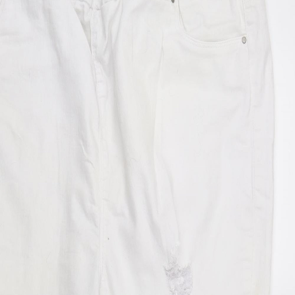 Love yours Womens White  Denim Cropped Jeans Size 28 L22 in