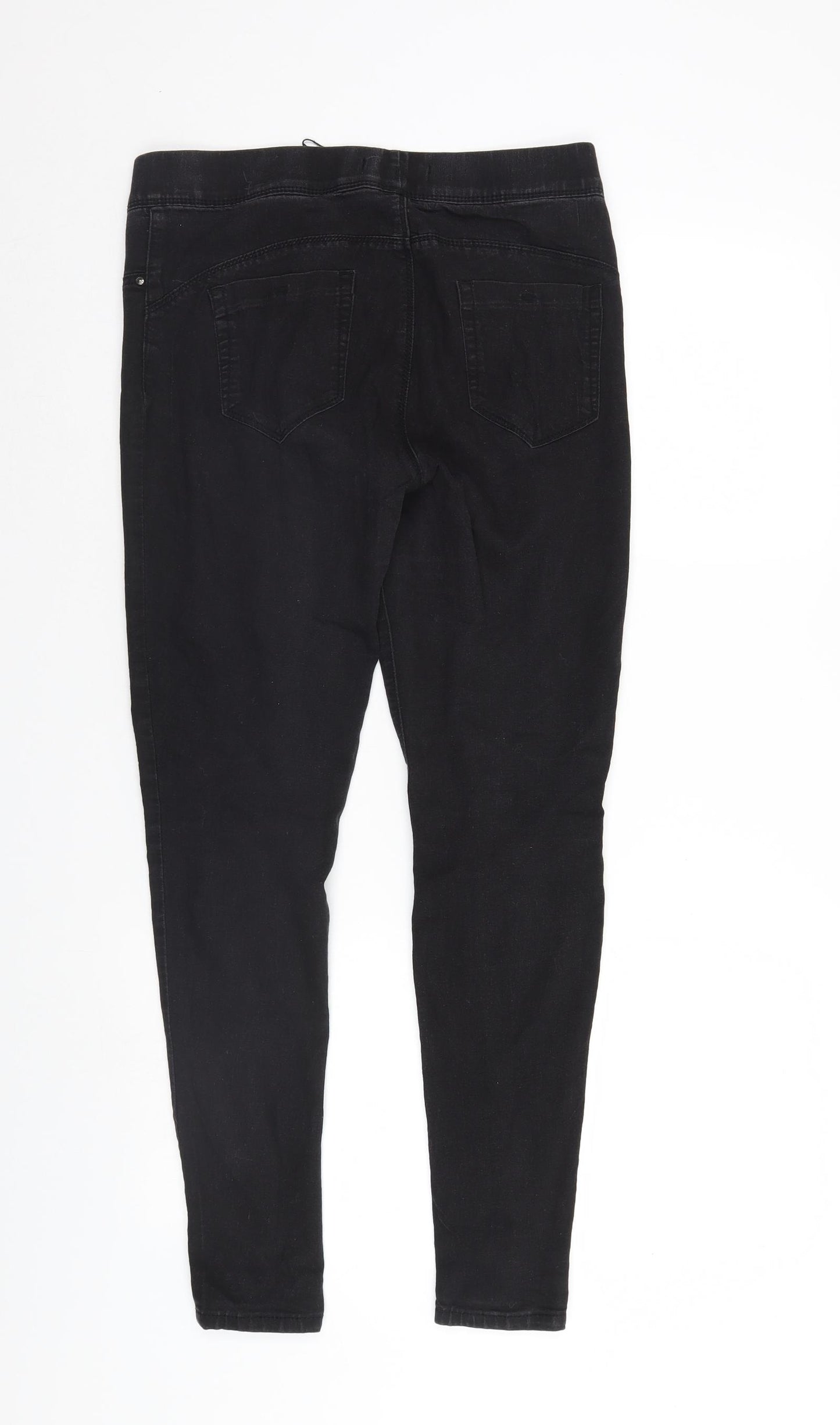 Denim & Co. Womens Black  Denim Jegging Jeans Size 12 L29 in