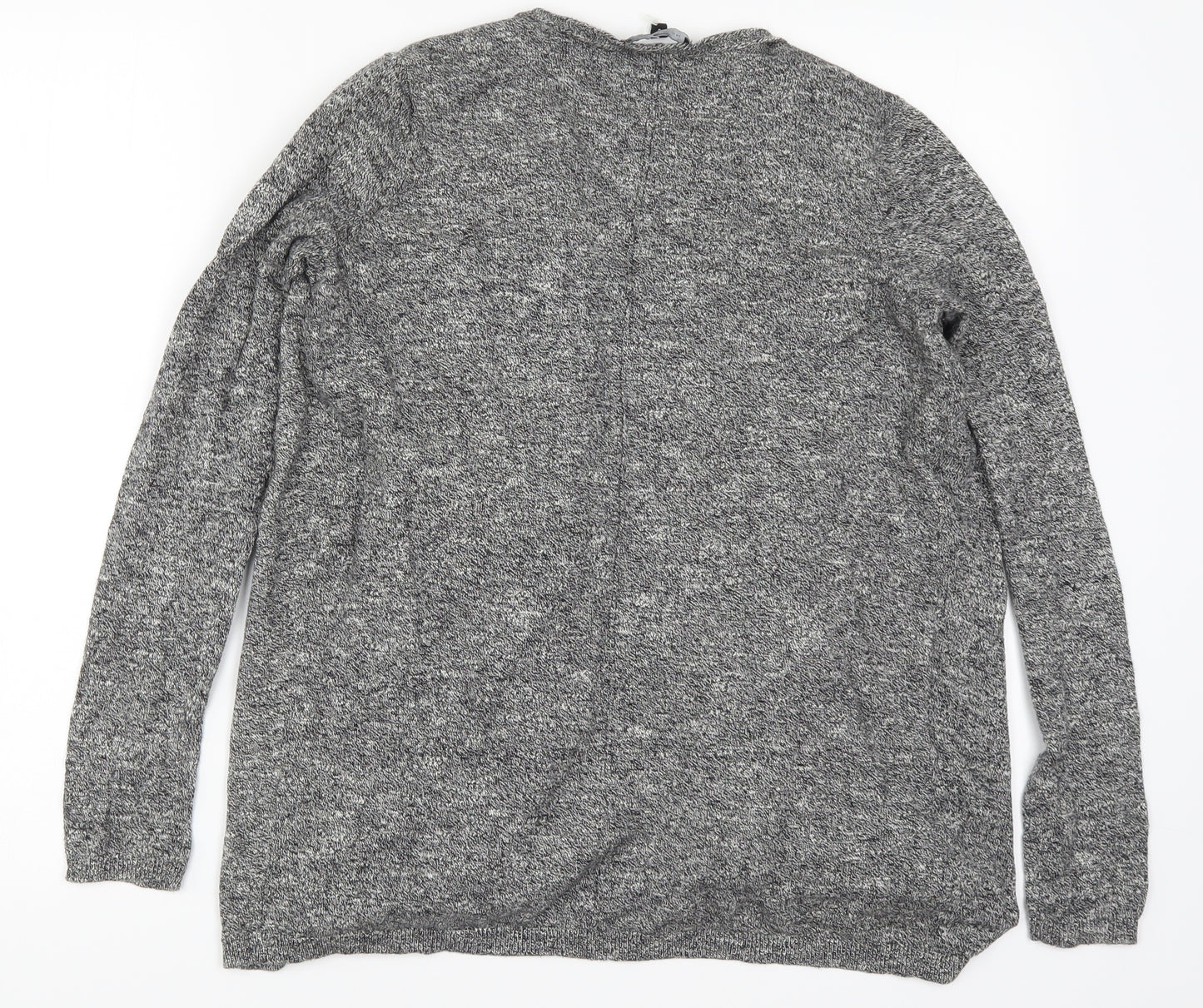 New Look Womens Grey  Knit Cardigan Jumper Size 6