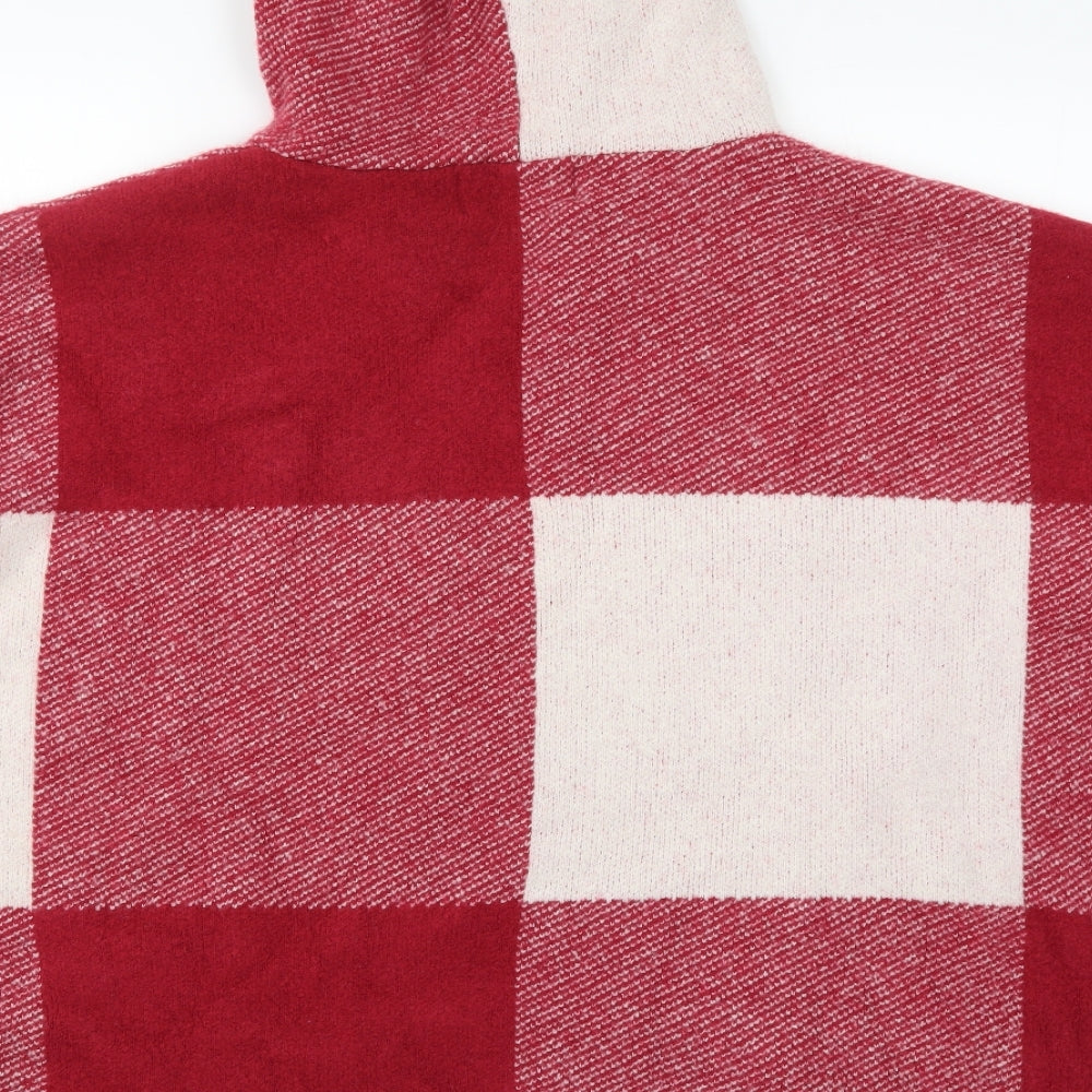 Centigrade Womens Red Check Knit Cardigan Jumper Size L