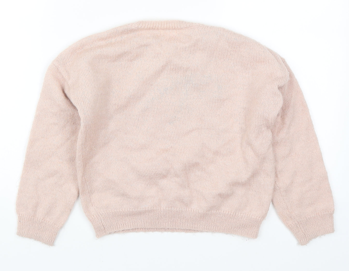 NEXT Girls Pink  Knit Pullover Jumper Size 6 Years  - Cherries