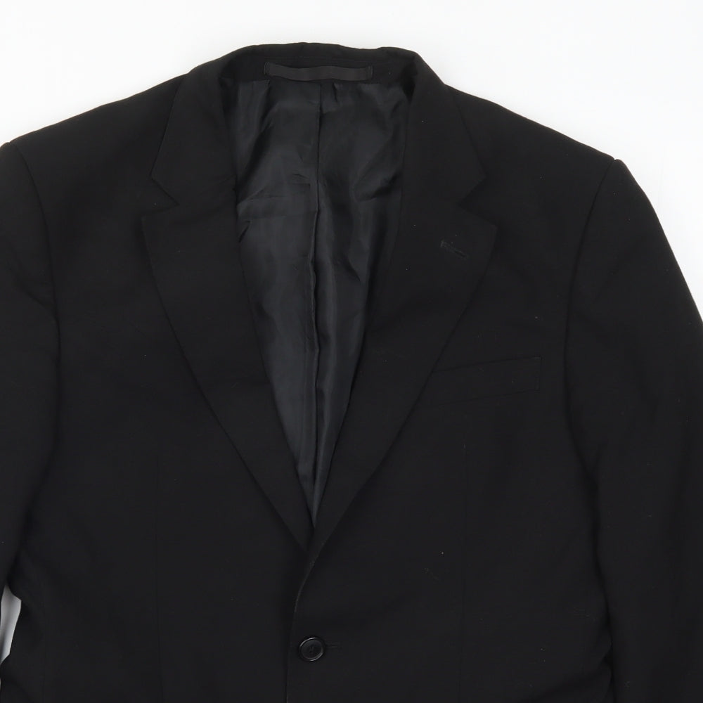 Marks and Spencer Mens Black   Jacket Suit Jacket Size 38