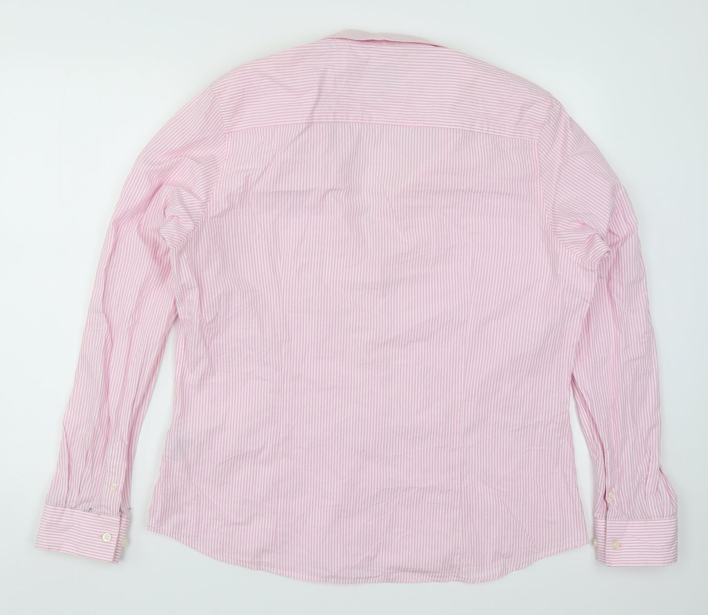 Crew Clothing Womens Pink Striped  Basic Button-Up Size 18
