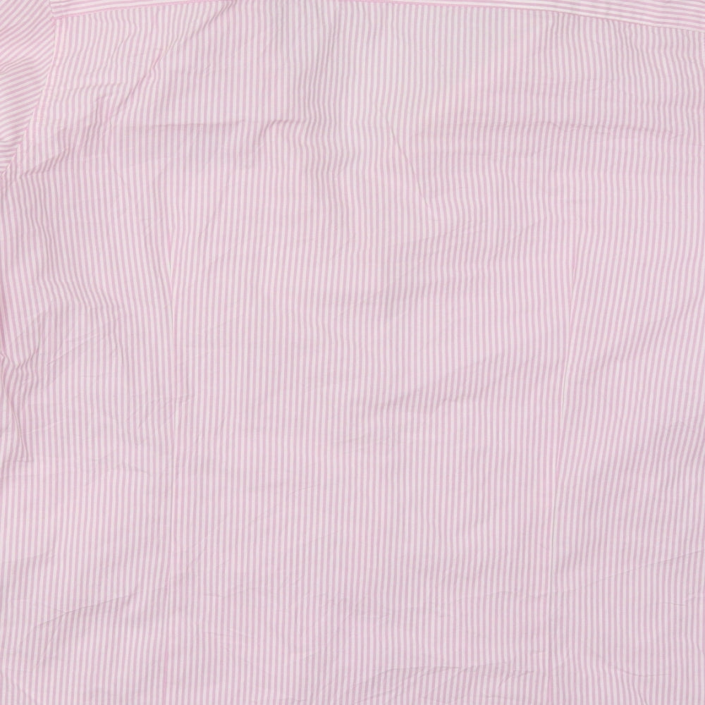 Crew Clothing Womens Pink Striped  Basic Button-Up Size 18