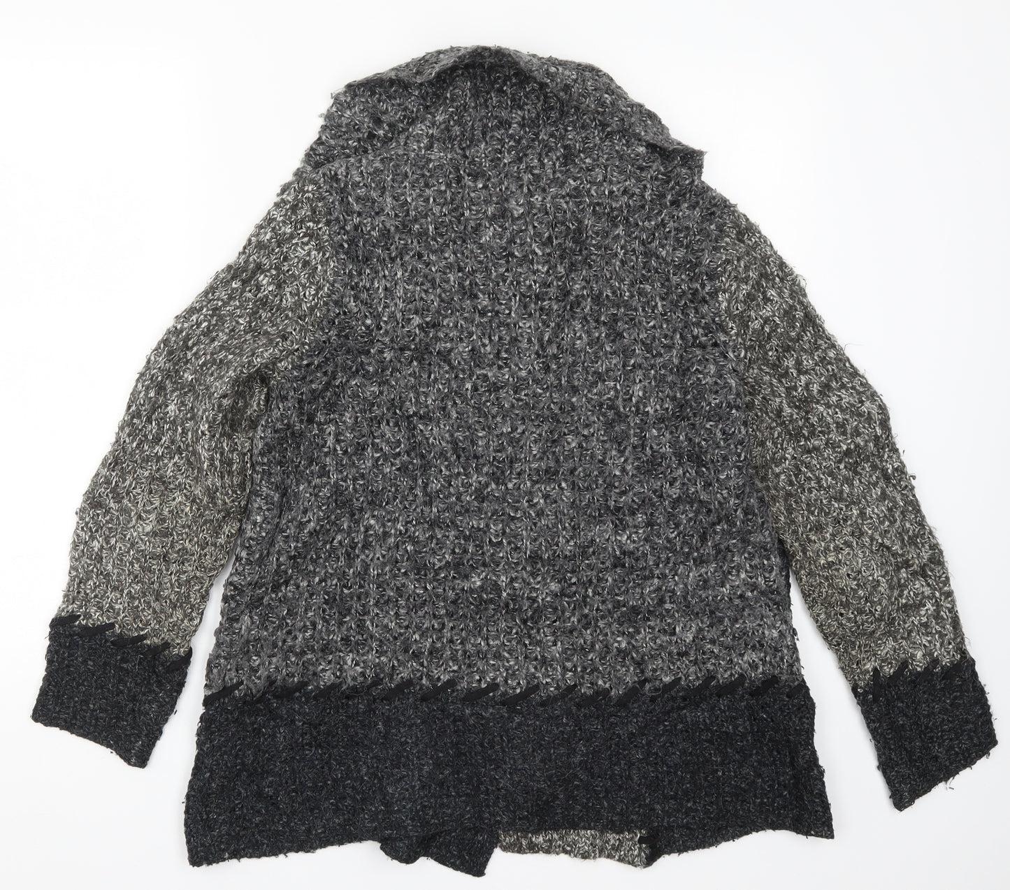 Marks and Spencer Womens Grey  Knit Cardigan Jumper Size 10  - Colourblock