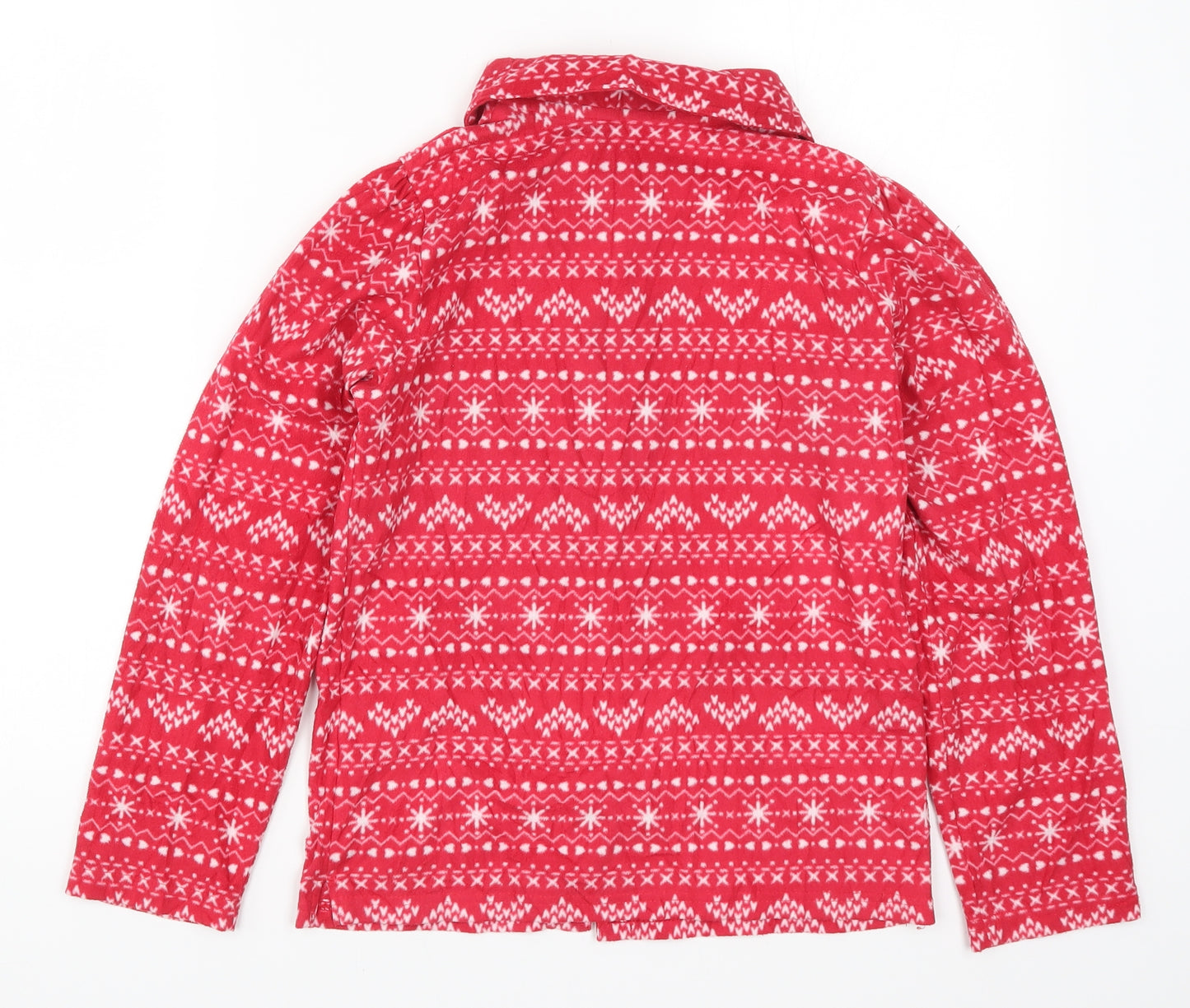 George Girls Red Geometric  Top Pyjama Top Size 11-12 Years  - Christmas Prints