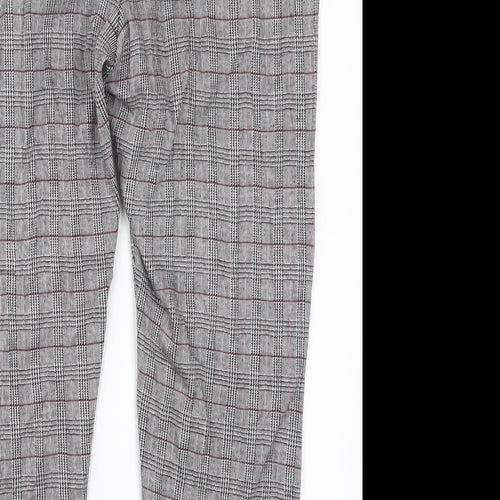 Damart Womens Grey Check  Trousers  Size 14 L24 in - Red