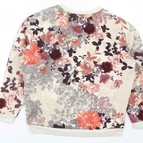 H&M Womens Multicoloured Floral  Pullover Sweatshirt Size XS