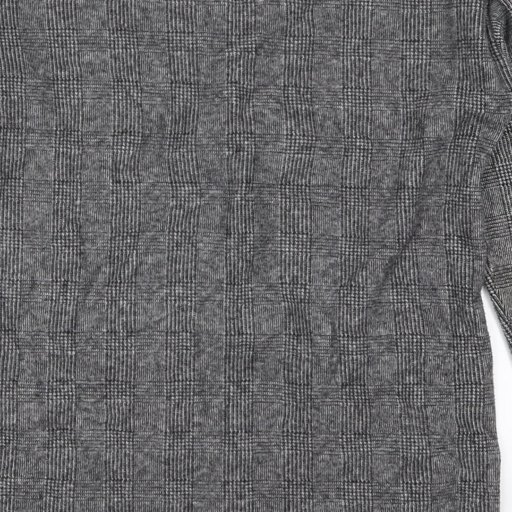 George Womens Grey Check  Basic T-Shirt Size 10