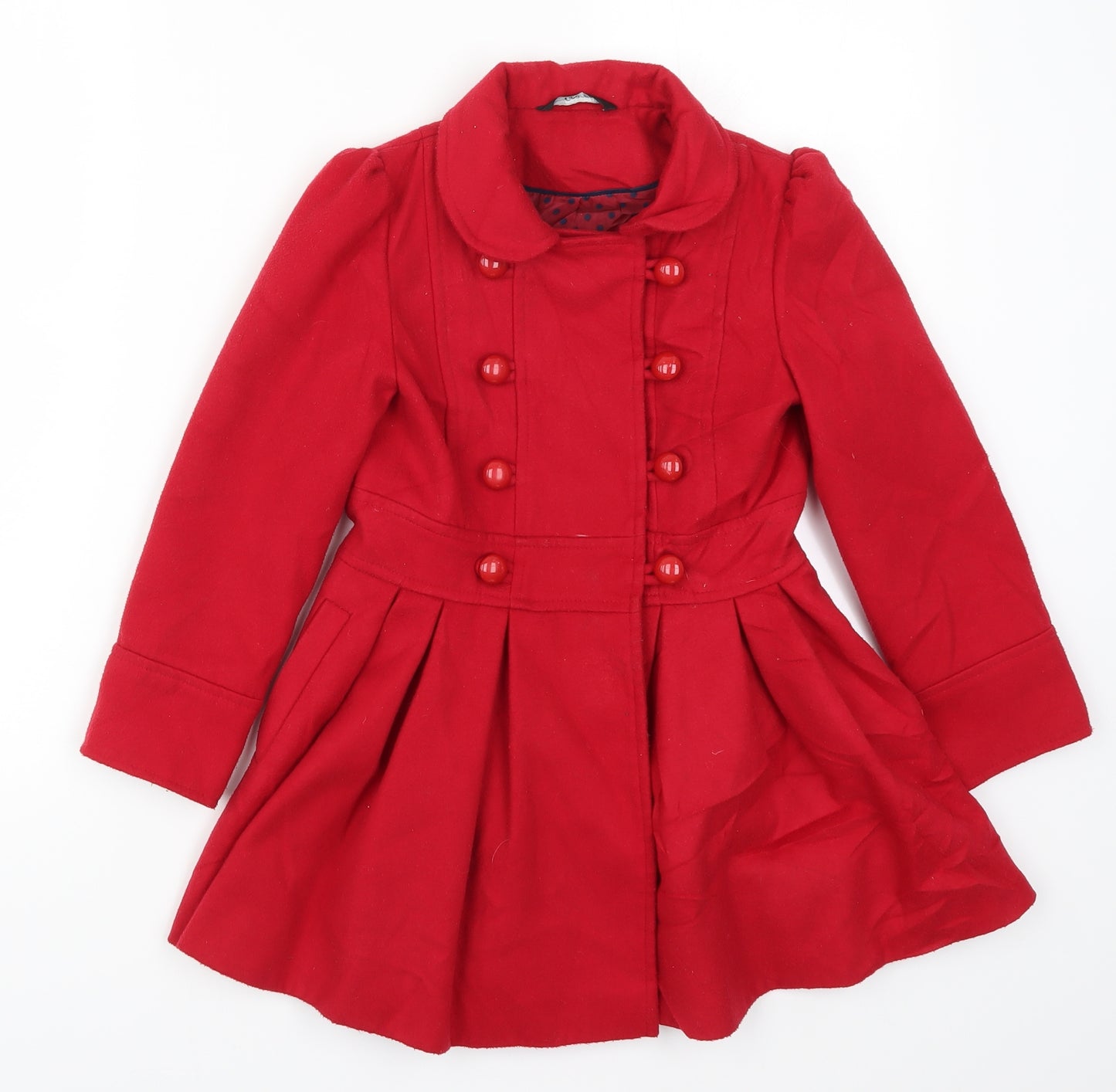 George Girls Red   Pea Coat Coat Size 6-7 Years
