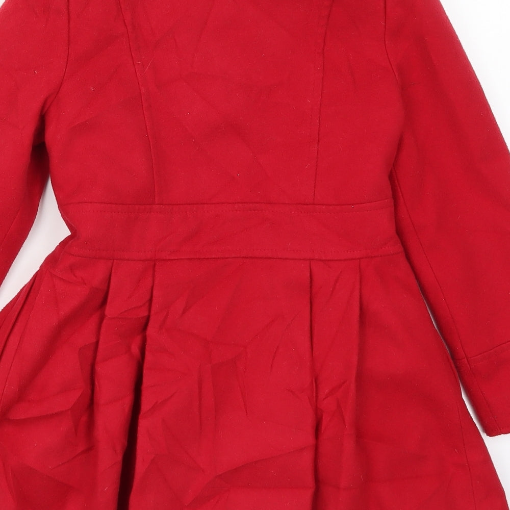 George Girls Red   Pea Coat Coat Size 6-7 Years