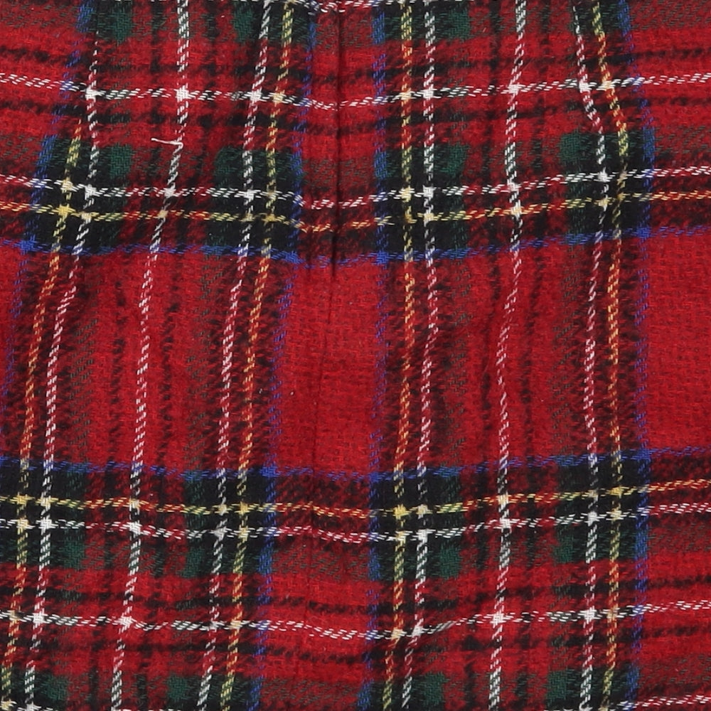 New Look Womens Red Check  Mini Skirt Size 10