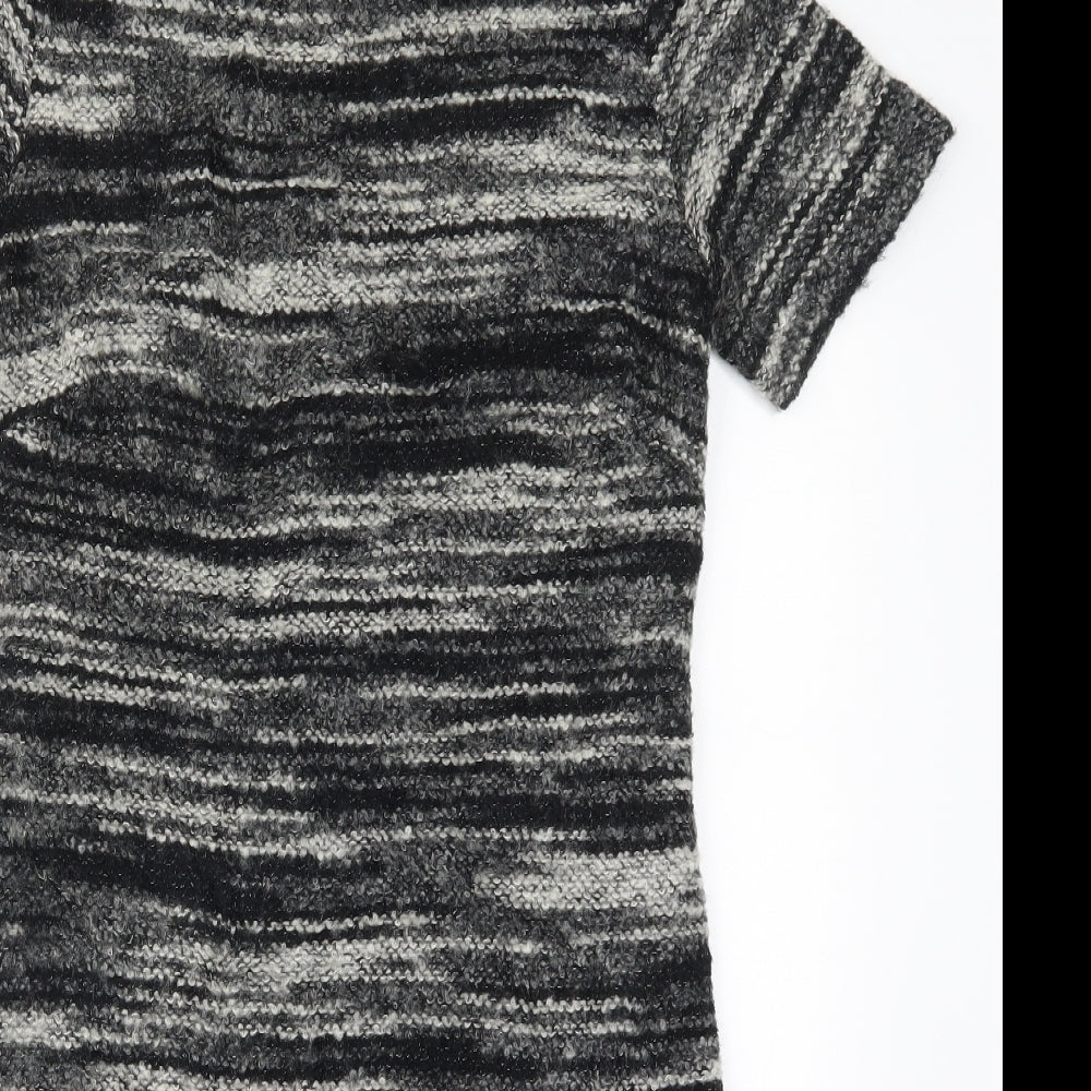 Phase Eight Womens Grey Striped  Jumper Dress  Size 12