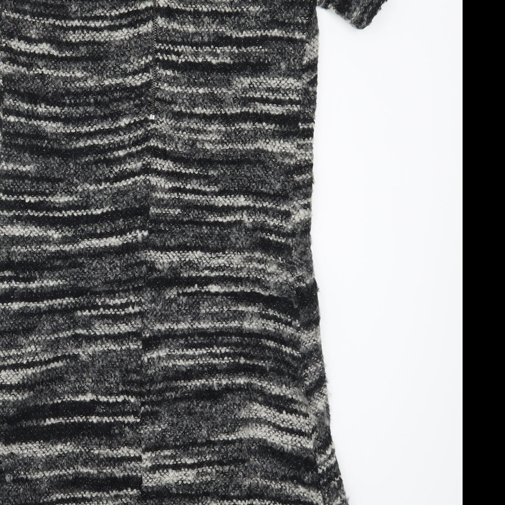 Phase Eight Womens Grey Striped  Jumper Dress  Size 12