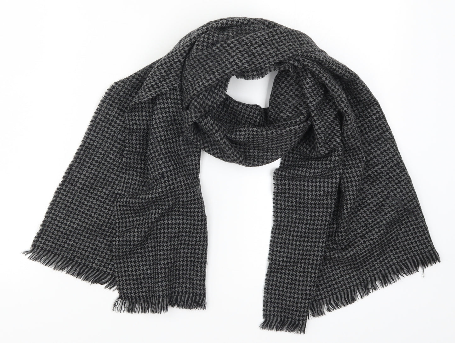 Preworn Womens Grey Houndstooth   Scarf