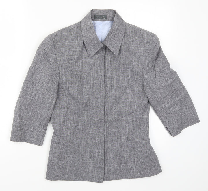 Pure Womens Grey Basic Button-Up Size S