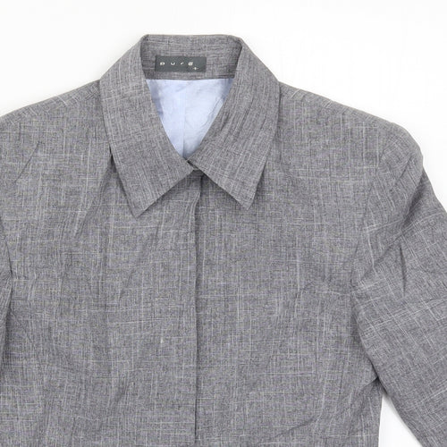 Pure Womens Grey   Basic Button-Up Size S