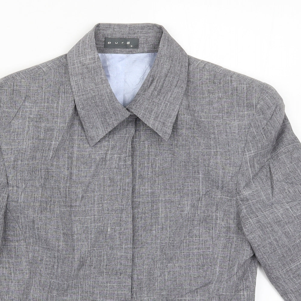 Pure Womens Grey   Basic Button-Up Size S