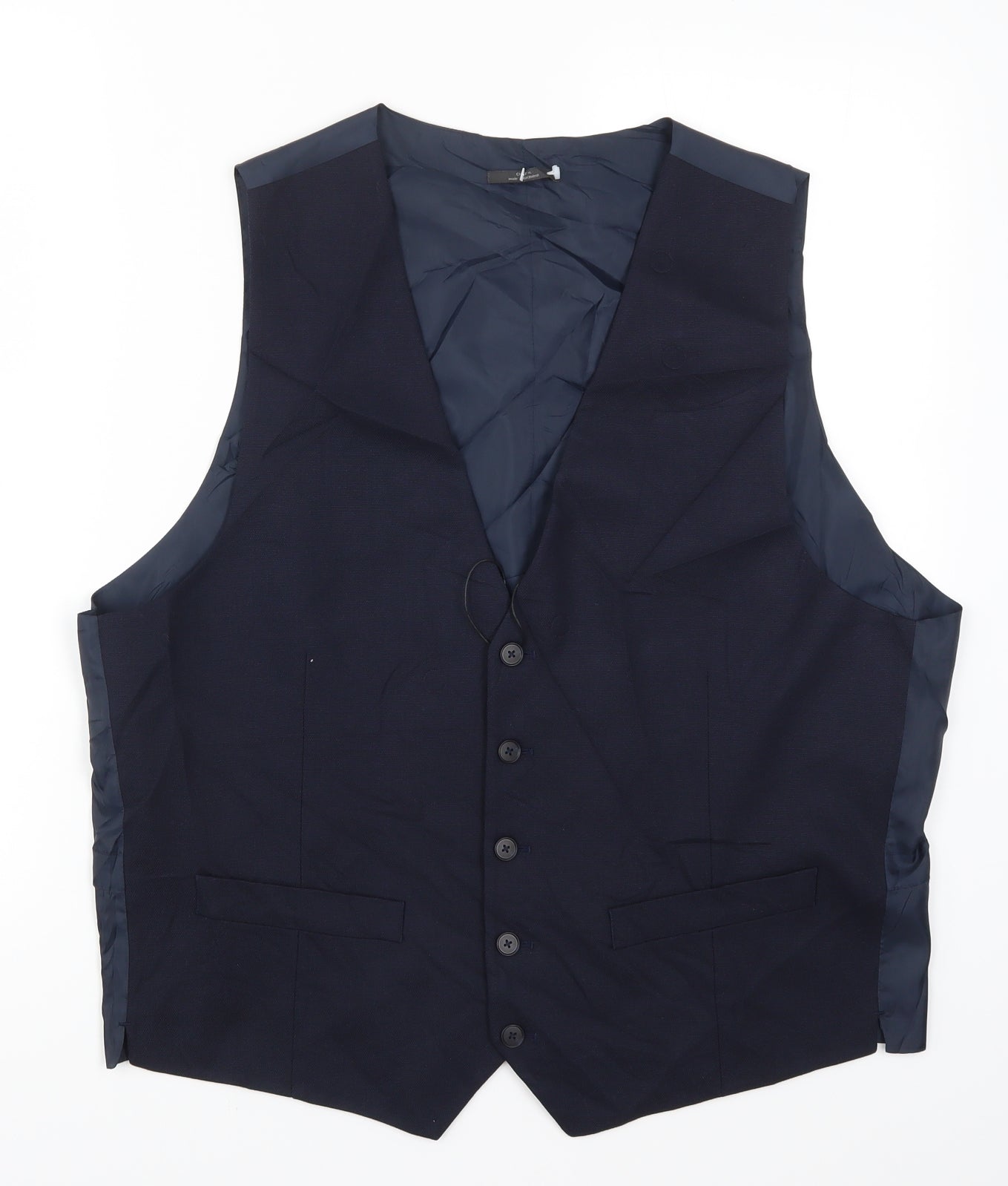 Marks and Spencer Mens Blue   Jacket Waistcoat Size XL