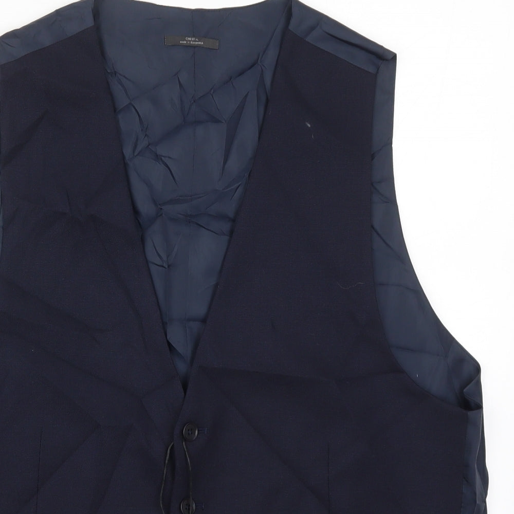 Marks and Spencer Mens Blue   Jacket Waistcoat Size XL