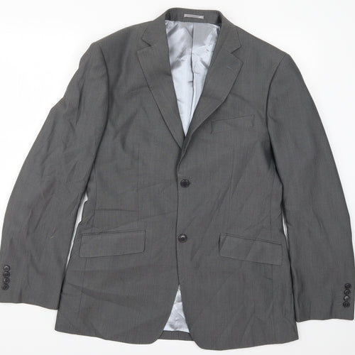 Kurt Muller Mens Grey   Jacket Suit Jacket Size 38