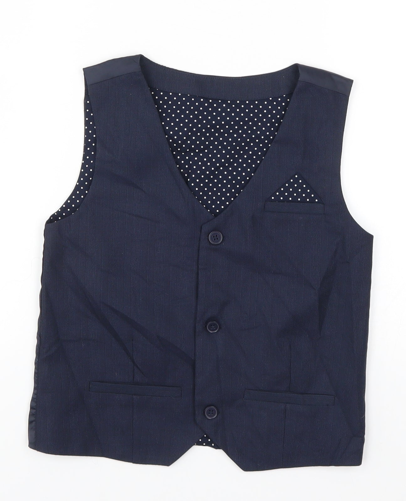 Primark Boys Blue   Jacket Waistcoat Size 7-8 Years