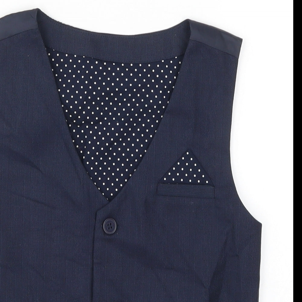 Primark Boys Blue   Jacket Waistcoat Size 7-8 Years