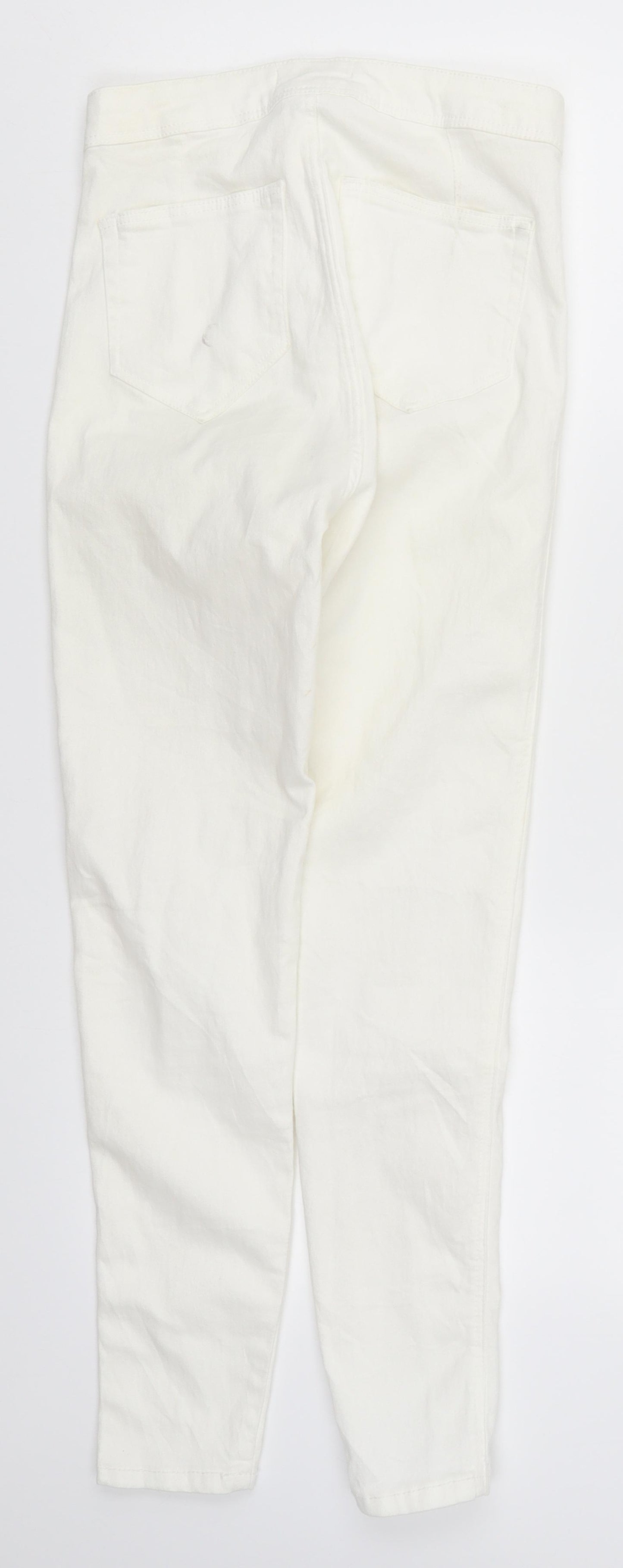 Bershka Womens White  Denim Skinny Jeans Size 8 L26 in