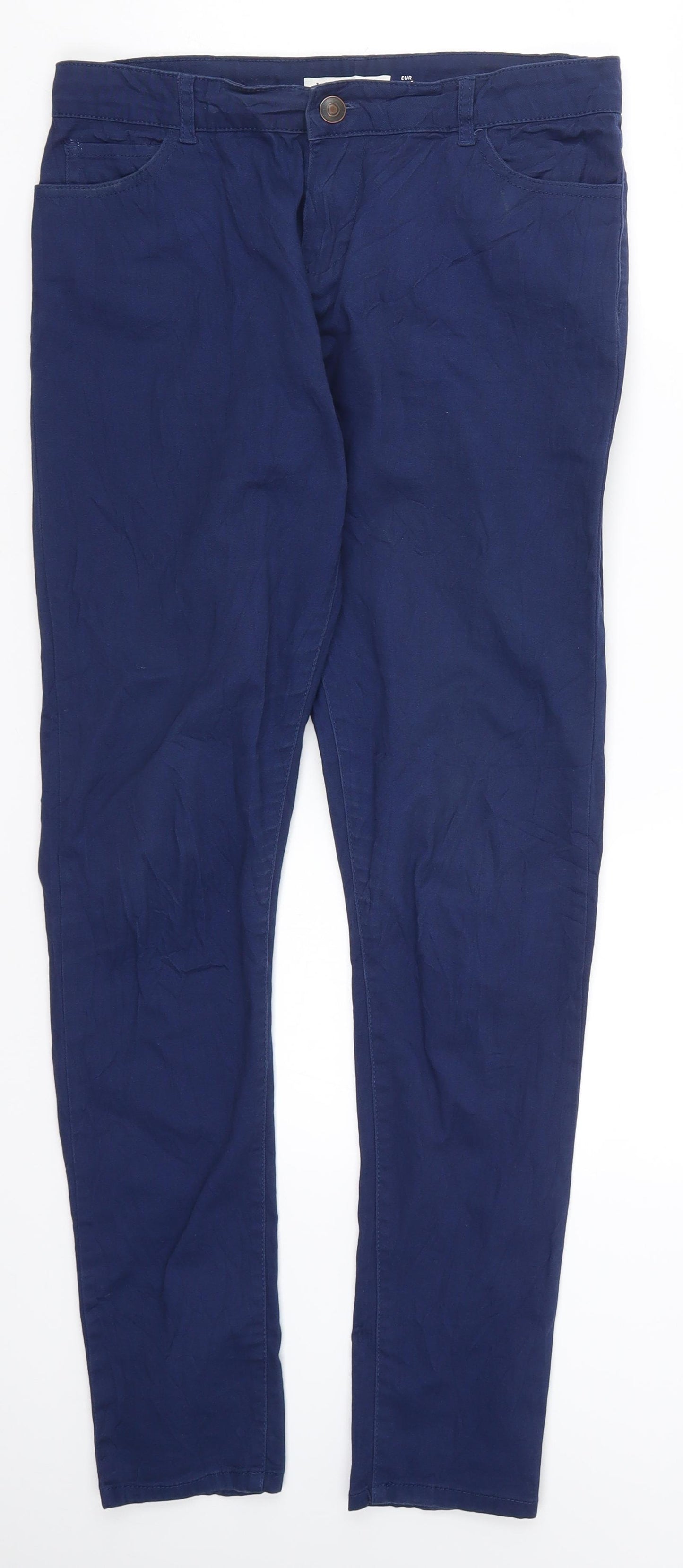 In Extenso Womens Blue   Chino Trousers Size 8 L29 in