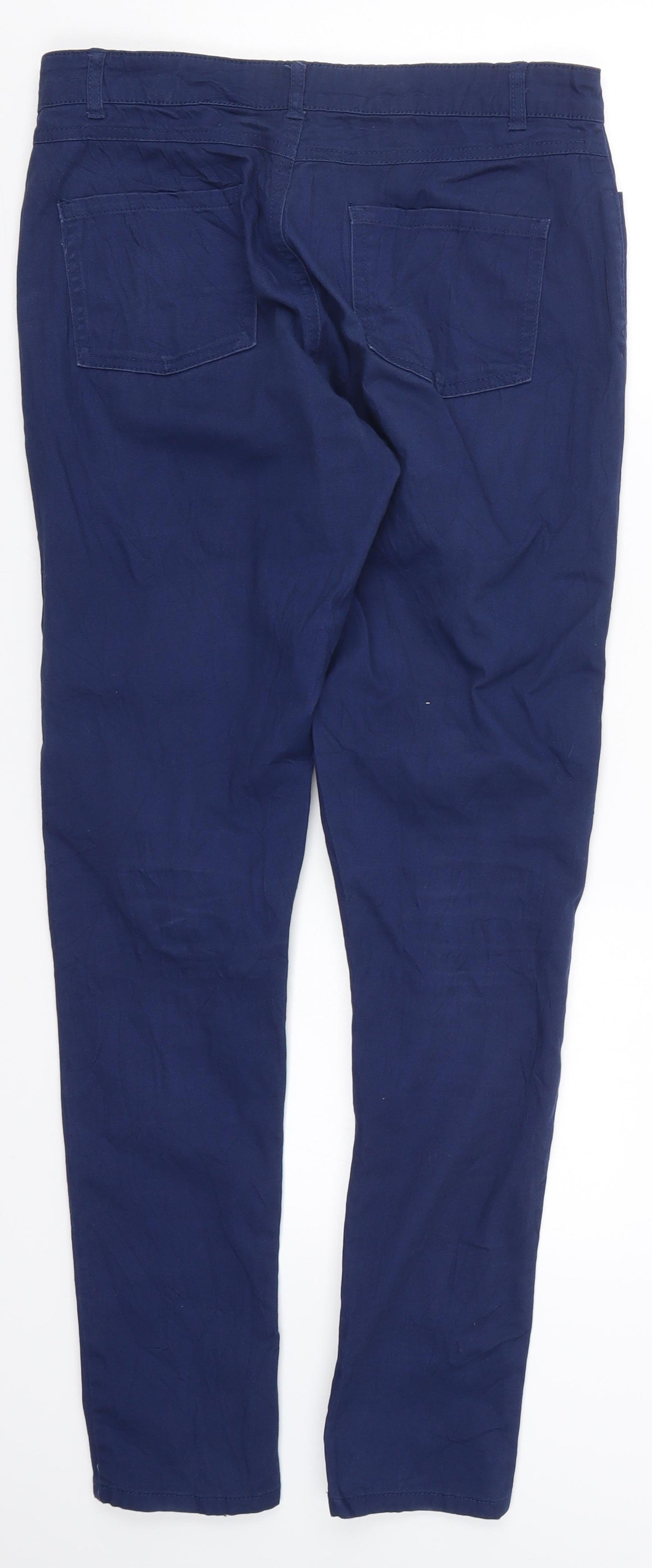 In Extenso Womens Blue   Chino Trousers Size 8 L29 in