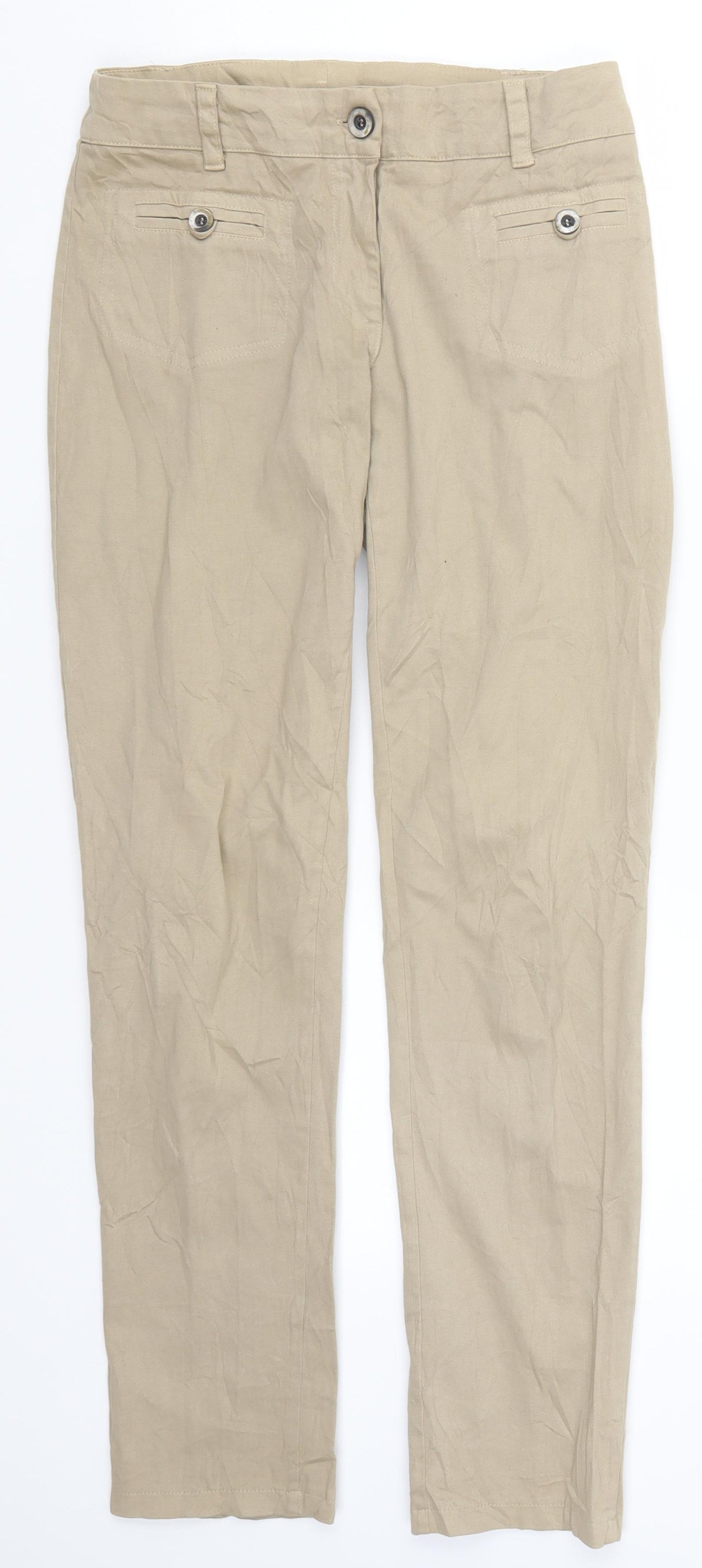 Sesst Womens Beige   Trousers  Size 8 L27.5 in