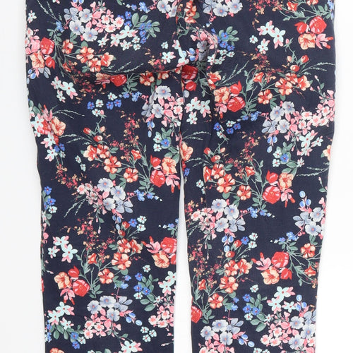 Stradivarius Womens Multicoloured Floral  Trousers  Size 6 L24 in